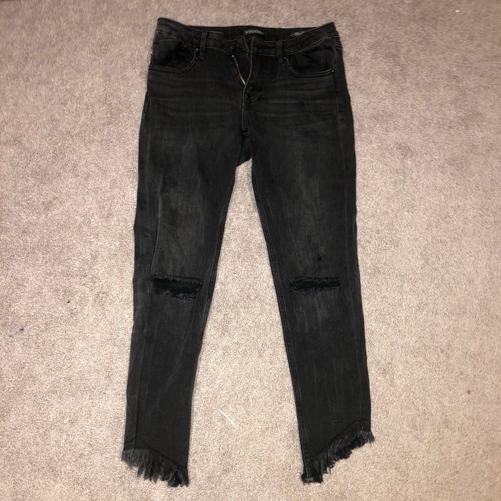 Nordstrom/ Vigoss Black Knee Rip Skinny Jeans